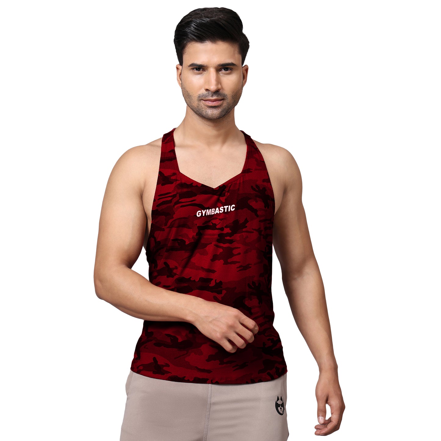 2-RED MAROON WHITE COMBO VEST