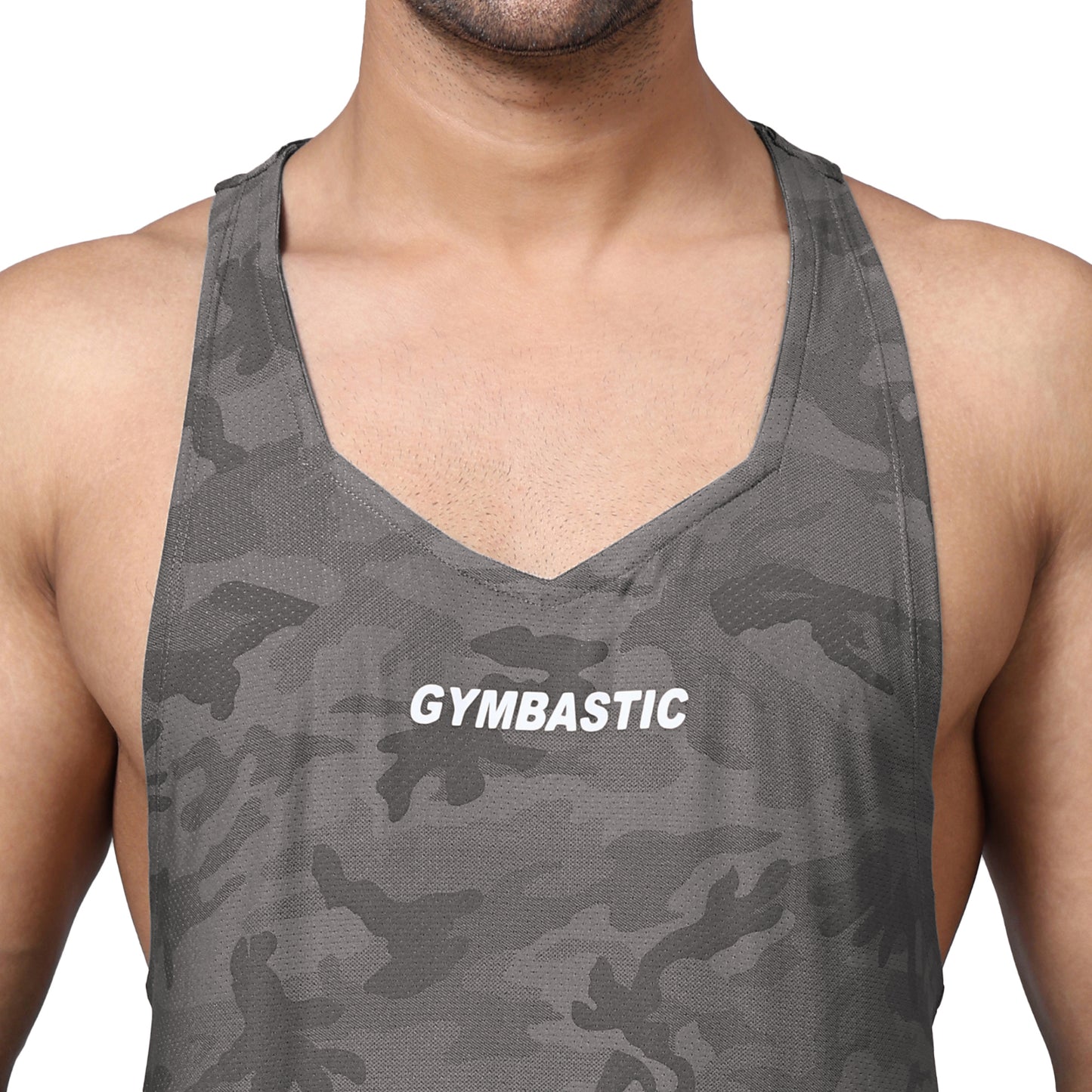 Y-SHAPE GREY GYM VEST