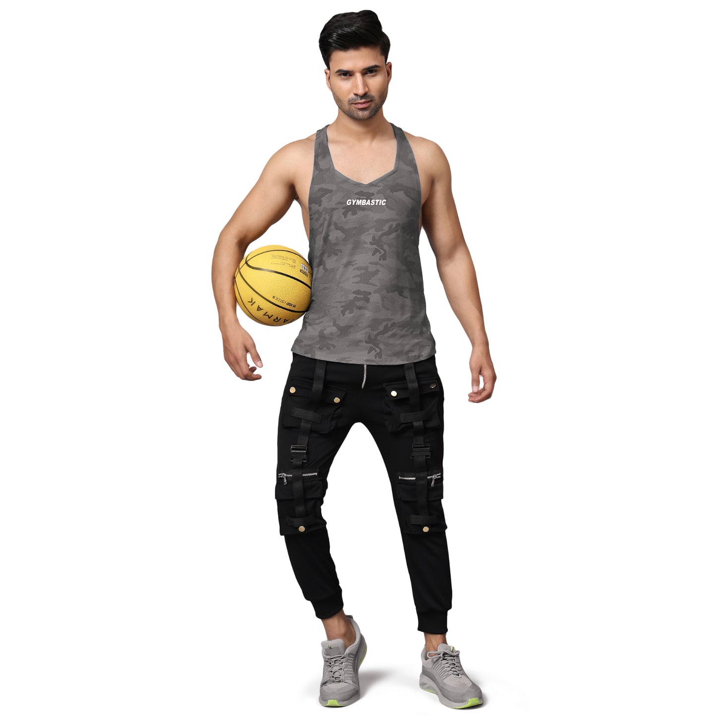 Y-SHAPE GREY GYM VEST