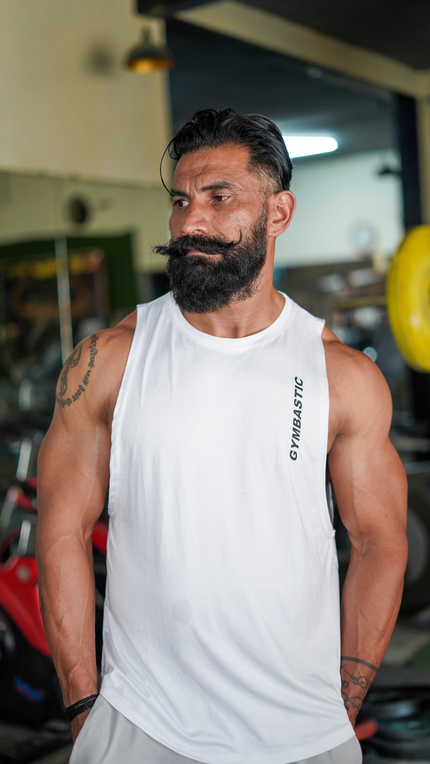 Gymbastic Arm Tank vest (White)