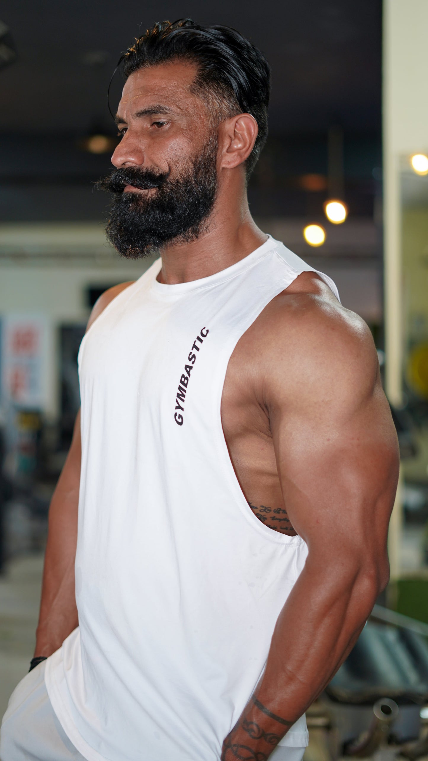 Gymbastic Arm Tank vest (White)