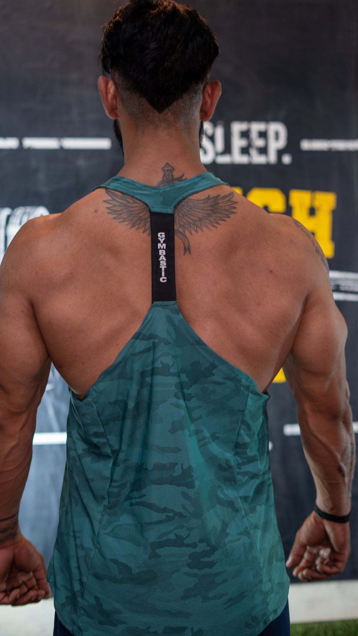 Gymbastic Y-shape gym vest (Green)