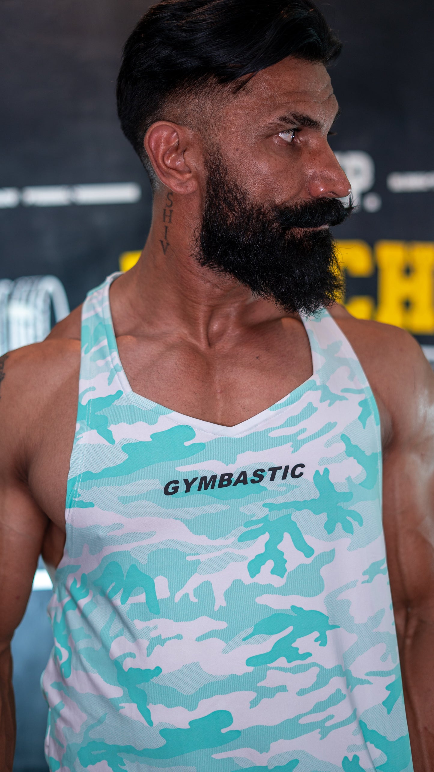 Gymbastic Y-shape gym vest (Ocean White)