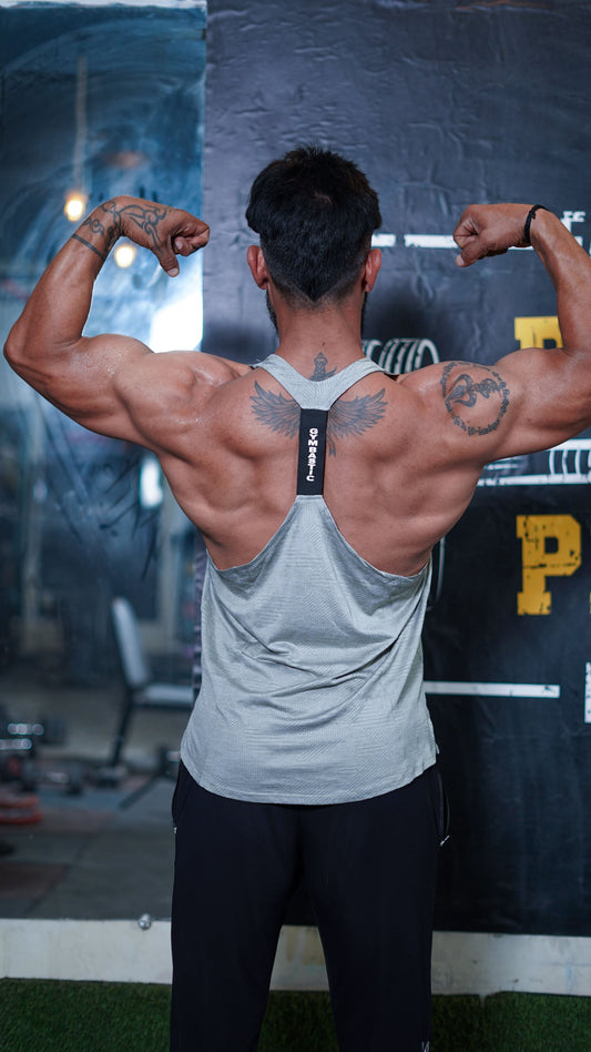 Gymbastic Y-shape gym vest (Grey)