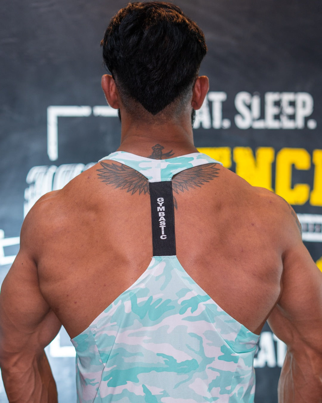 OCEAN WHITE Y-SHAPE GYM VEST